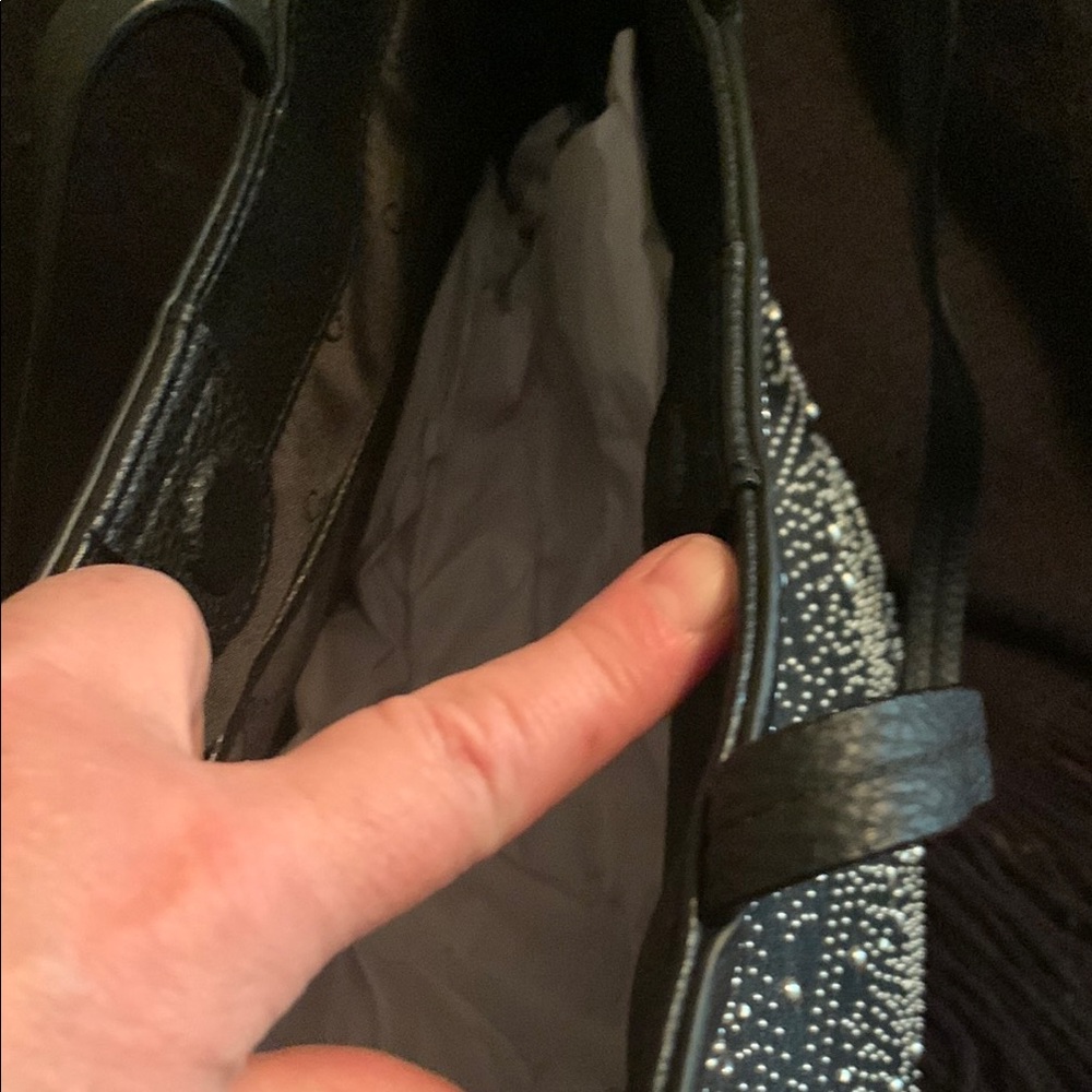 Calvin Klein Black and Silver Geometric Tote - Picture 10 of 13